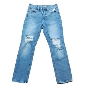 Madewell Vintage Distressed High Rise Straight Leg Jeans Women Size 25.